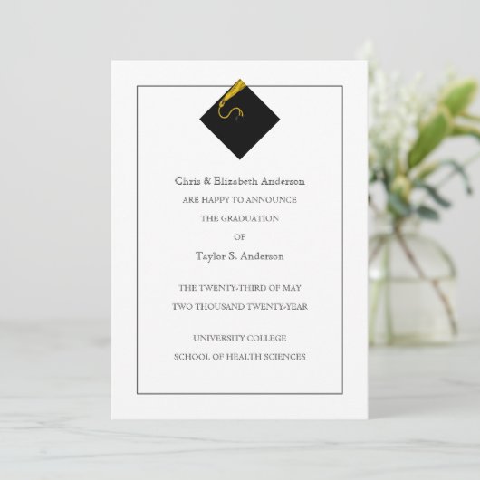 Ankündigung des Abschlusses (Stehend Vorderseite)