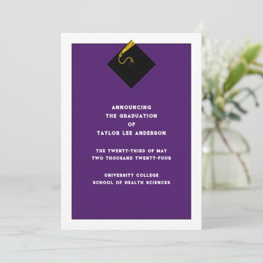 Ankündigung des Abschlusses (Stehend Vorderseite)