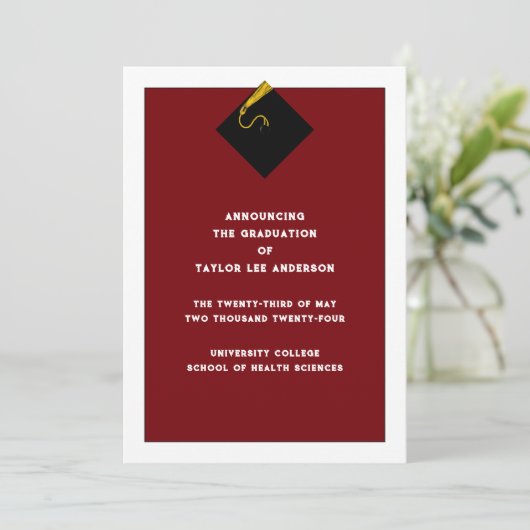 Ankündigung des Abschlusses (Stehend Vorderseite)