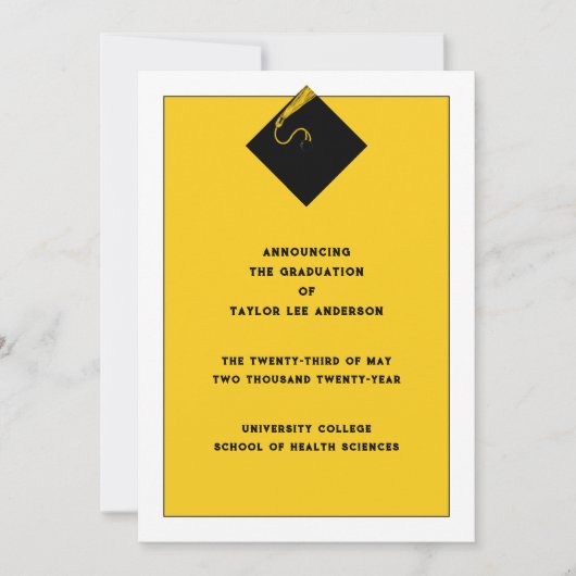 Ankündigung des Abschlusses (Vorderseite)