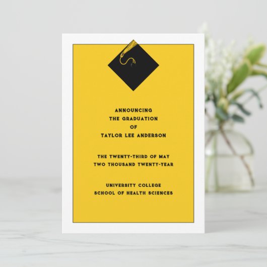 Ankündigung des Abschlusses (Stehend Vorderseite)