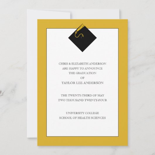 Ankündigung des Abschlusses (Vorderseite)