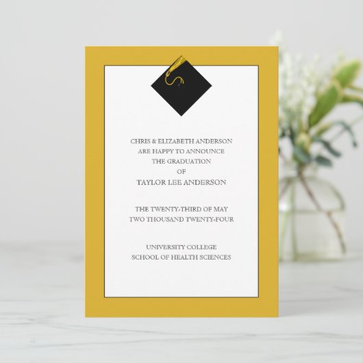 Ankündigung des Abschlusses (Stehend Vorderseite)