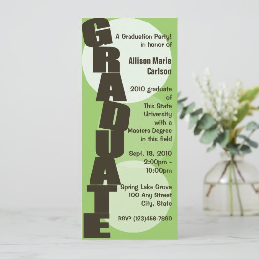 Ankündigung des Abschlusses/Abschlusses (Stehend Vorderseite)