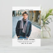 Ankündigung des Abschlusses alter Schreibmaschine. (Stehend Vorderseite)