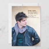 Ankündigung des Abschlusses alter Schreibmaschine. (Rückseite)