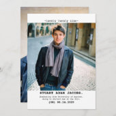 Ankündigung des Abschlusses alter Schreibmaschine. (Vorne/Hinten)