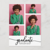 Ankündigung des Abschlusses an der High School 4 F Postkarte (Vorderseite)