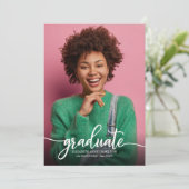 Ankündigung des Abschlusses an der High School Ein (Stehend Vorderseite)