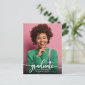 Ankündigung des Abschlusses an der High School Ein Postkarte (Stehend Vorderseite)