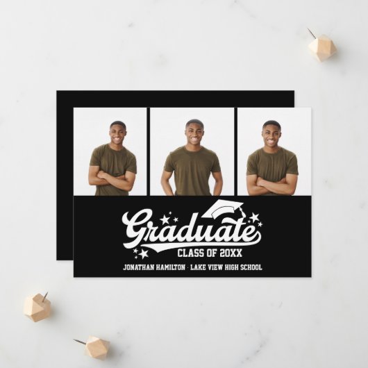 Ankündigung des Abschlusses an die High School 3 F (Vorderseite/Rückseite Beispiel)