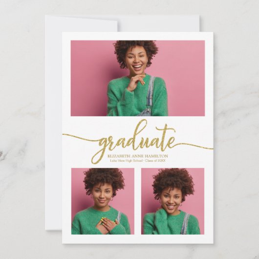 Ankündigung des Abschlusses an die High School 3 F (Vorderseite)