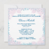 Ankündigung des Abschlusses aquamarin rosa Foto (Rückseite)