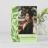 Ankündigung des Abschlusses "Aquarell - Grüne Pfla (Stehend Vorderseite)