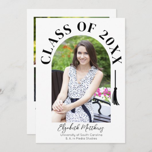 Ankündigung des Abschlusses "Arched Frame" (Vorne/Hinten)