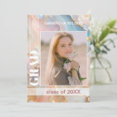 Ankündigung des Abschlusses auf dem Muster Pastell (Stehend Vorderseite)