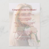 Ankündigung des Abschlusses auf dem Muster Pastell (Rückseite)