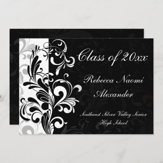 Ankündigung des Abschlusses "Black Background Scro (Vorne/Hinten)