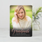 Ankündigung des Abschlusses "Black Frame Vignette (Stehend Vorderseite)