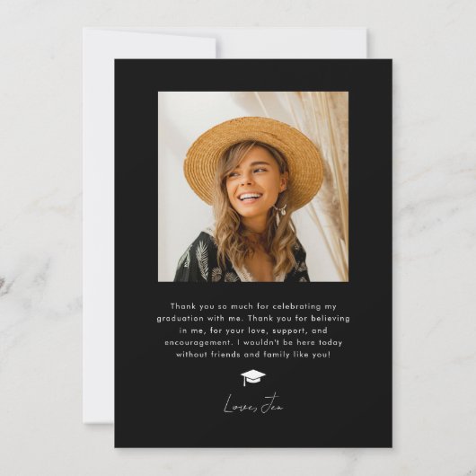 Ankündigung des Abschlusses "Black Squiggly Foto F (Rückseite)