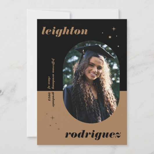 Ankündigung des Abschlusses "Black Unique Rounded  (Vorderseite)