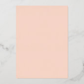 Ankündigung des Abschlusses "Blush and Gold Foil"- (Rückseite)