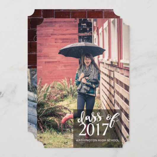 Ankündigung des Abschlusses "Brick Wall" (Vorne/Hinten)