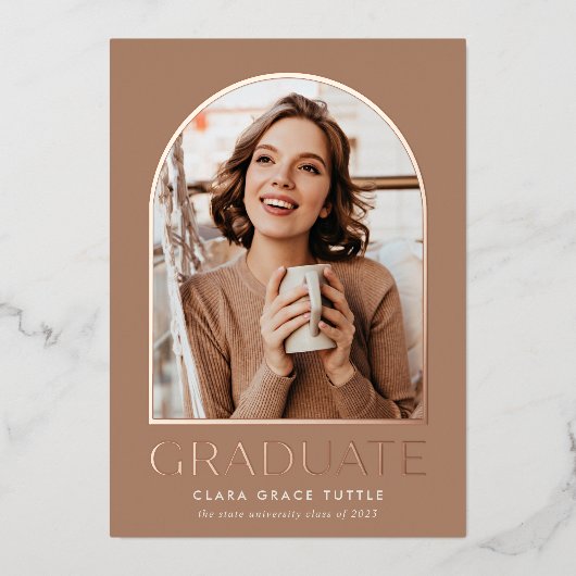 Ankündigung des Abschlusses "Classic Foil Arch Fot (Vorderseite)