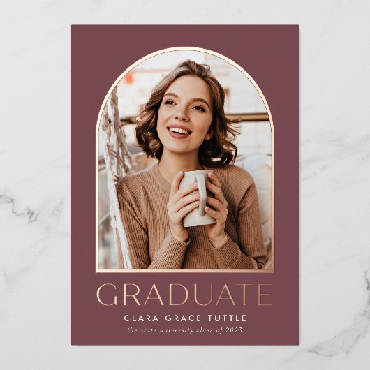 Ankündigung des Abschlusses "Classic Foil Arch Fot (Vorderseite)