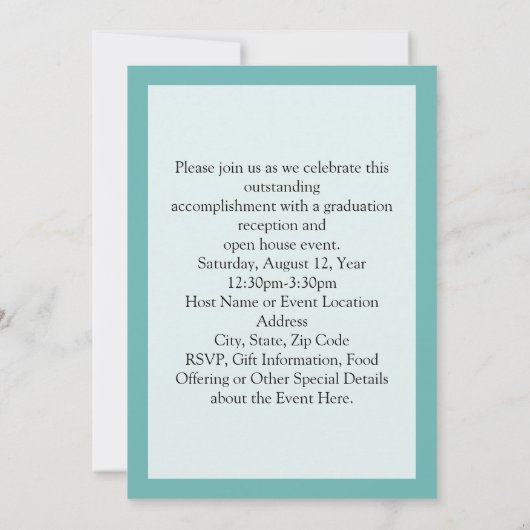 Ankündigung des Abschlusses der Blue/White Nursing (Rückseite)