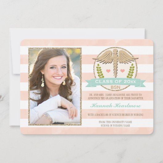 Ankündigung des Abschlusses der Coral Aqua Nursing (Vorderseite)