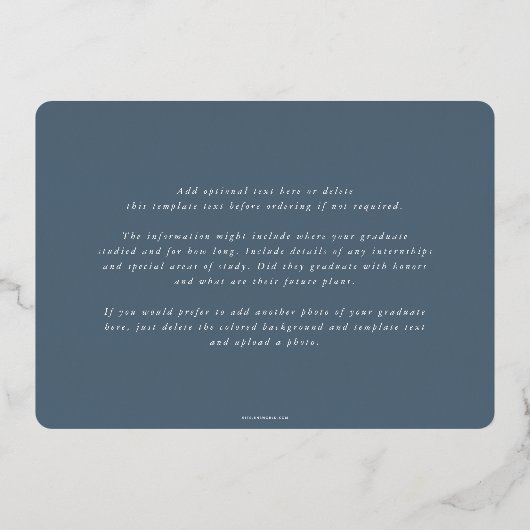 Ankündigung des Abschlusses der "Foil/Blue Law Sch (Rückseite)