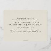 Ankündigung des Abschlusses der Foil/Oyster Law Sc (Rückseite)