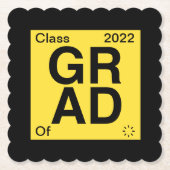 Ankündigung des Abschlusses der Gelben Chemikalie Untersetzer (Vorderseite)