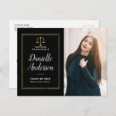 Ankündigung des Abschlusses der geometrischen juri Postkarte (Vorne/Hinten)