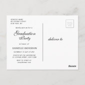 Ankündigung des Abschlusses der geometrischen juri Postkarte (Rückseite)