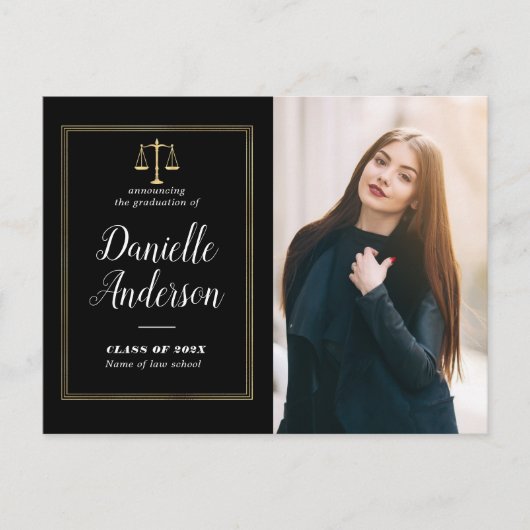 Ankündigung des Abschlusses der geometrischen juri Postkarte (Vorderseite)