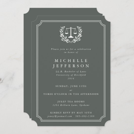 Ankündigung des Abschlusses der Graugrün-Jakobssch (Vorne/Hinten)