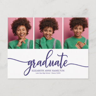 Ankündigung des Abschlusses der High School 3 Foto Postkarte