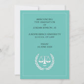 Ankündigung des Abschlusses der Juristischen Fakul (Vorderseite)