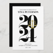 Ankündigung des Abschlusses der Juristischen Fakul (Vorne/Hinten)