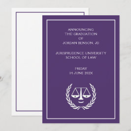 Ankündigung des Abschlusses der Juristischen Fakul