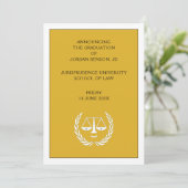 Ankündigung des Abschlusses der Juristischen Fakul (Stehend Vorderseite)