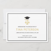 Ankündigung des Abschlusses der Juristischen Fakul (Vorderseite)