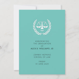 Ankündigung des Abschlusses der Juristischen Fakul