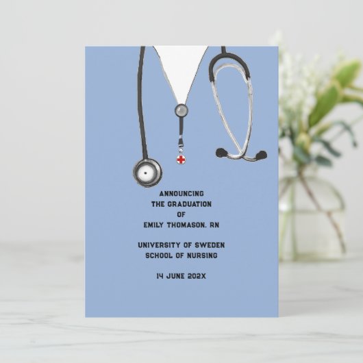 Ankündigung des Abschlusses der Krankenpflege (Stehend Vorderseite)