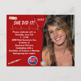 Ankündigung des Abschlusses der Krankenpflege