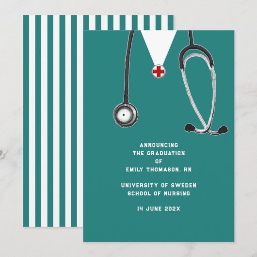 Ankündigung des Abschlusses der Krankenpflege (Vorne/Hinten)