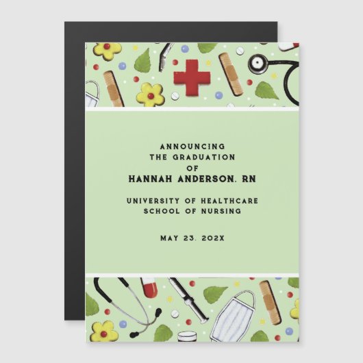 Ankündigung des Abschlusses der Krankenpflege in d (Vorne/Hinten)