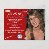 Ankündigung des Abschlusses der Medizin- und Pfleg (Vorderseite)